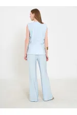 120732 Vest with Ruffled Hem