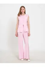 120732 Vest with Ruffled Hem