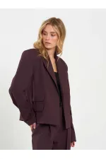 131044 Wide Shoulder Oversize Jacket