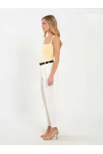 071857 Square Neck Strappy Blouse