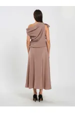 041162 Ruffled Midi Skirt