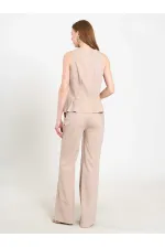 031673 Stella Straight Leg Trousers with Belt Buckle