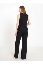031673 Stella Straight Leg Trousers with Belt Buckle