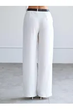 031661 Straight Cut Belted Trousers