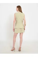 120732 Vest with Ruffled Hem