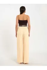 031655 Single Pleated Straight Leg Trousers