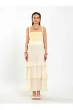 041040 Layered Ruffled Skirt