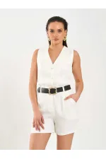 010874 Pleated Mini Shorts