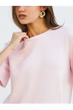 T-shirt oversize à col rond 050733