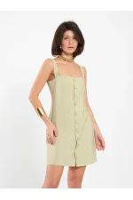 Robe courte boutonnée 111707