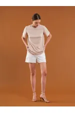 T-shirt oversize à col rond 050733