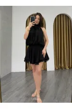 041182 Ribbed Waist Mini Skirt