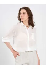 080825 Cotton Shirt with Hem 080825 Cotton Shirt with Hem