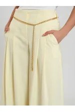 031641 Double Pleated Trousers with Trim