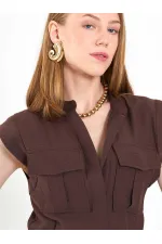 111720 Ayos Linen Mini Dress with Pocket Detail