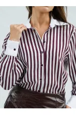 Chemise à col garni pour homme 080726