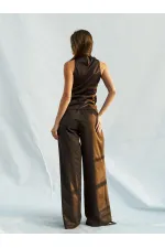 071773 Buckled Satin Blouse
