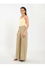 031641 Double Pleated Trousers with Trim