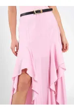 111711 Embellished Belted Dress