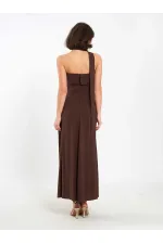 111706 Strapless Dress with Slit