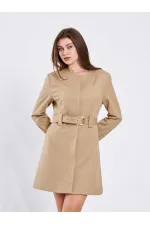 111640 Kendinden Kemerli Mini Elbise