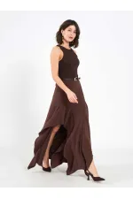 111711 Embellished Belted Dress