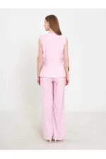 120732 Vest with Ruffled Hem