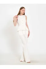 031673 Stella Straight Leg Trousers with Belt Buckle