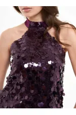 111653 Pullu Payet Mini Elbise