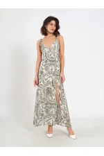 111557 Patterned Slit Dress