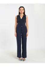 071894 Önü Fermuarlı Örme Kolsuz Body