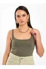 060332 U-Neck Slim Collar Tank Top