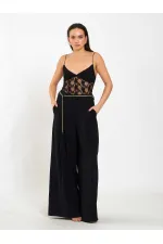 031641 Double Pleated Trousers with Trim