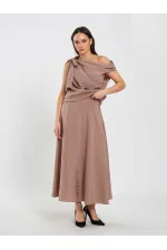 041162 Ruffled Midi Skirt