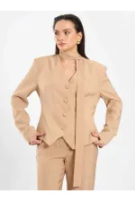 131049 Veste châle à col en V