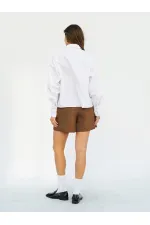 Chemise à une poche avec cravate 080733