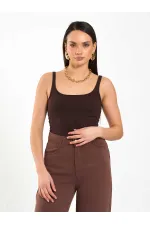 060332 U-Neck Slim Collar Tank Top