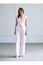 031661 Straight Cut Belted Trousers
