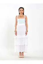 041040 Layered Ruffled Skirt