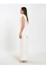 080804 Sleeveless Shirt with Flared Pattern