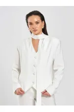 131049 Veste châle à col en V