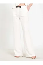 031673 Stella Straight Leg Trousers with Belt Buckle