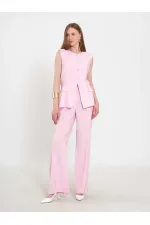 120732 Vest with Ruffled Hem