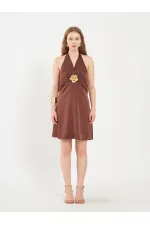 111644 Front Buckle Mini Dress