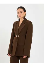 131060 Kemer Detaylı Oversize Ceket