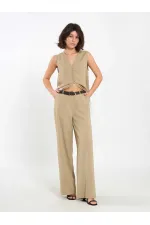 031661 Straight Cut Belted Trousers