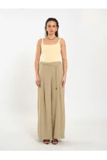 031641 Double Pleated Trousers with Trim