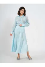 Jupe midi à volants 041192