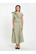 Jupe midi à volants 041162