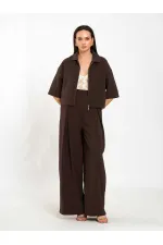 031635 A pileli Bol Paça Pantolon